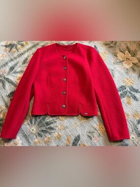 Giesswein Boiled Wool Jacket Cardigan Sweater Blazer US 10
